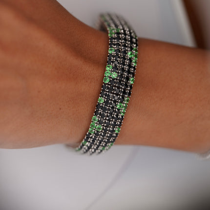 30 Carat Roberto Coin Sapphire and Tsavorite Ring, Earring Bracelet Set | GAL