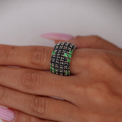 30 Carat Roberto Coin Sapphire and Tsavorite Ring, Earring Bracelet Set | GAL