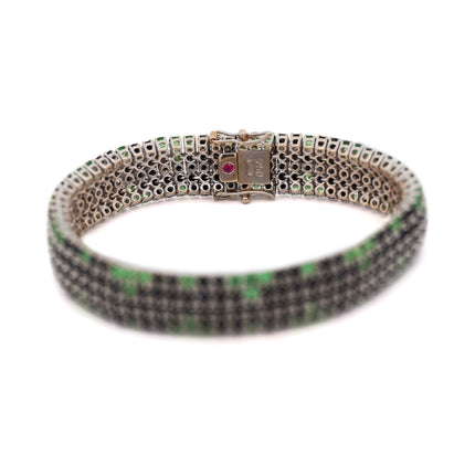 30 Carat Roberto Coin Sapphire and Tsavorite Ring, Earring Bracelet Set | GAL