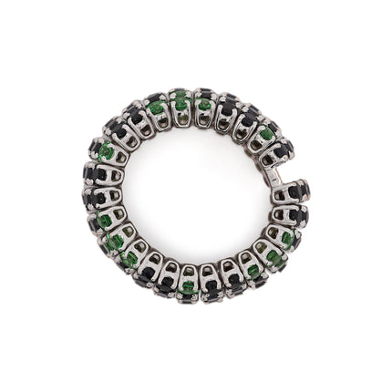 30 Carat Roberto Coin Sapphire and Tsavorite Ring, Earring Bracelet Set | GAL