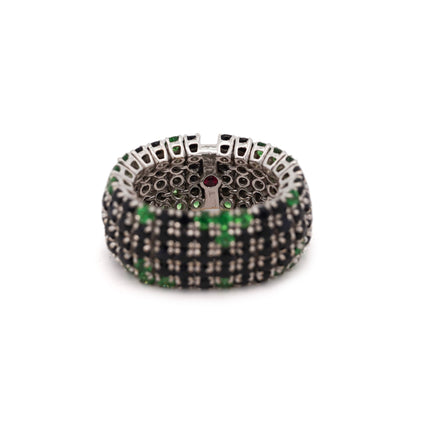 30 Carat Roberto Coin Sapphire and Tsavorite Ring, Earring Bracelet Set | GAL