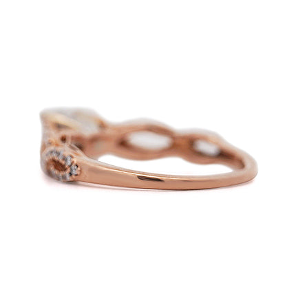 1.06ctw Cushion Diamond Twisted Shank Ring 14K Rose Gold | GIA
