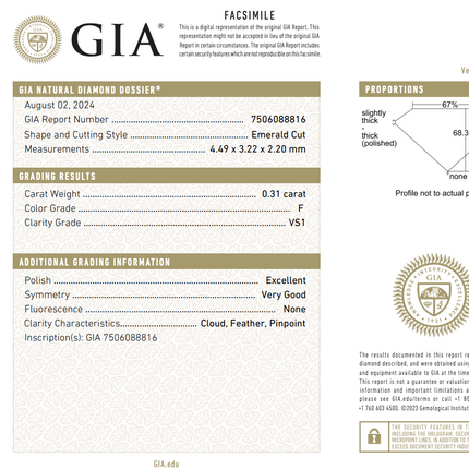 3.19ctw Hexagonal Step Cut Diamond Twin Ring Platinum 18K | GIA