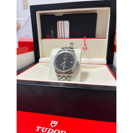 Tudor Glamour Date 55000 Black Dial 36mm Mens Watch w/ Box and Card-Time and Carat